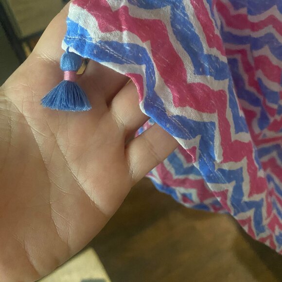 Vineyard Vines Whale Tail Chevron Swimsuit Cover-Up Size M - Picture 5 of 9